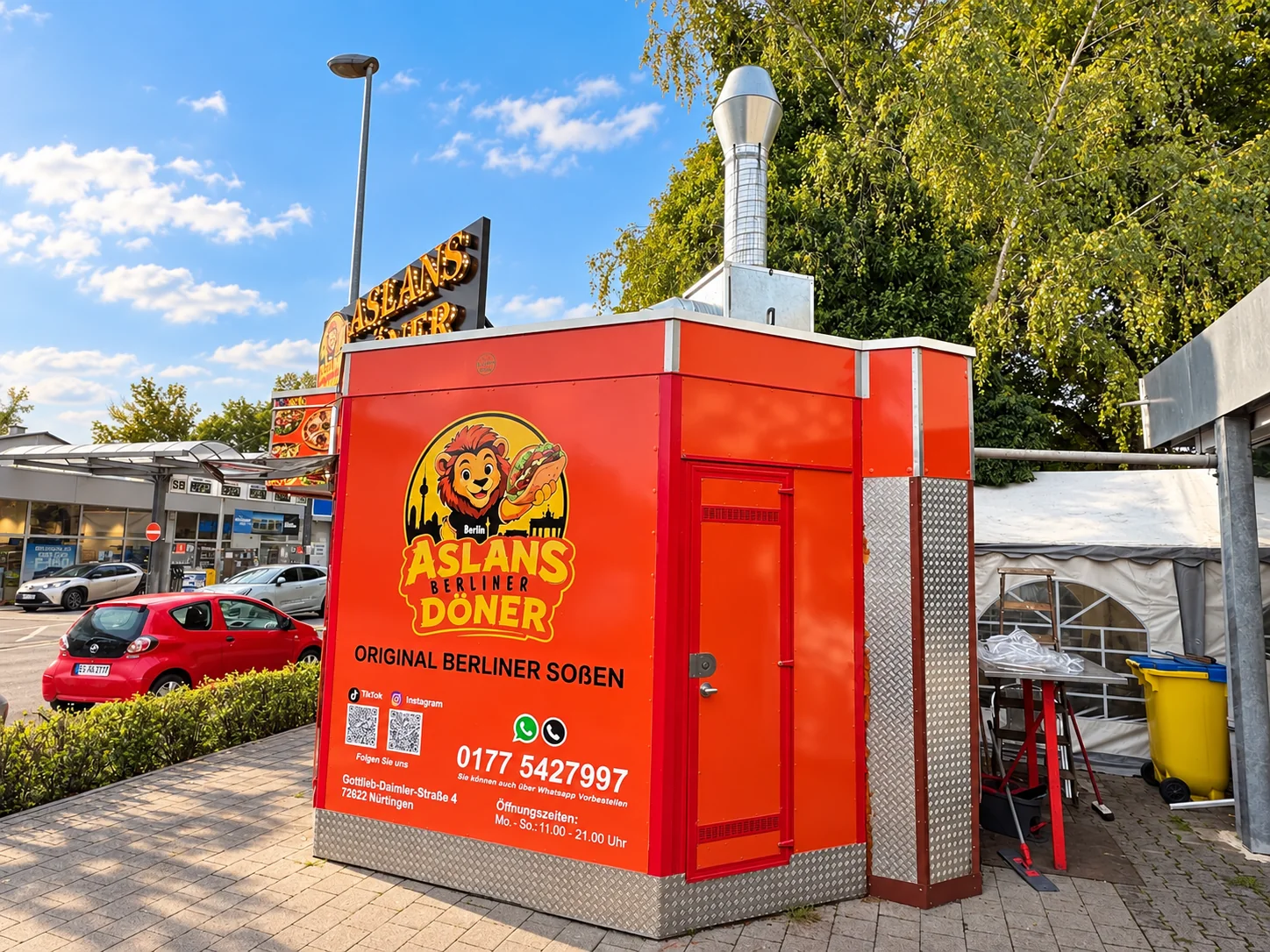 Rückansicht von Aslans Berliner Döner in Nürtingen