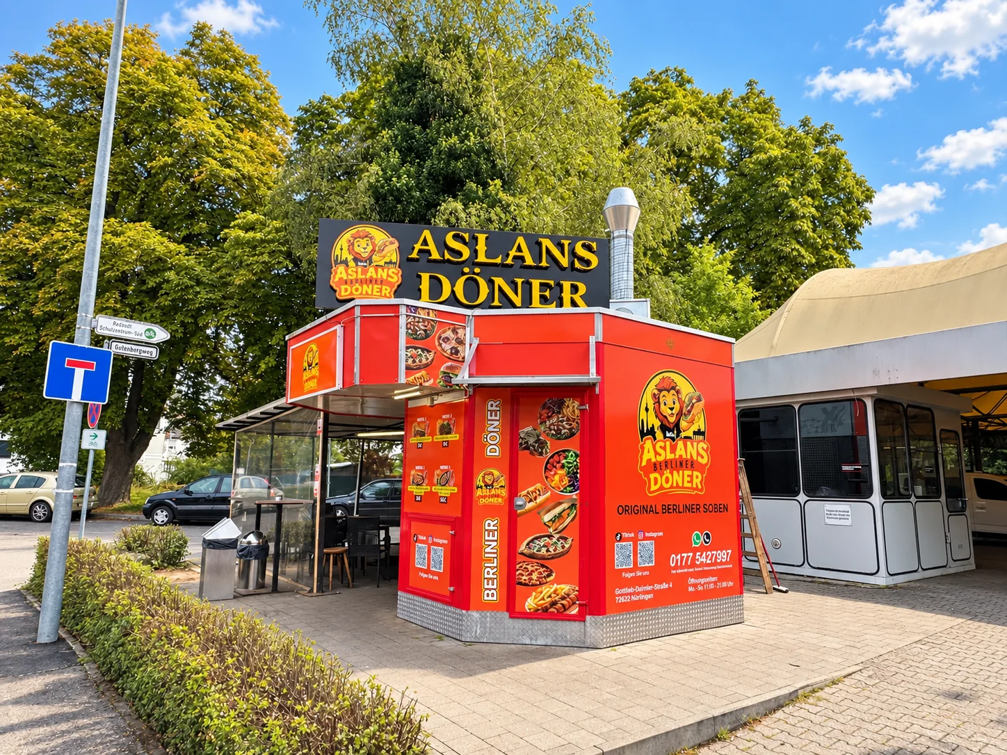 Standort von Aslans Berliner Döner in der Gottlieb-Daimler-Straße 4