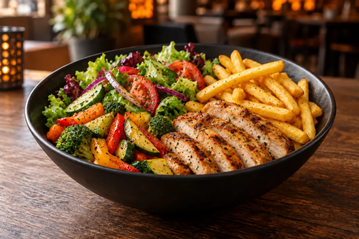 Aslan Bowl mit Salat bei Aslans Berliner Döner in Nürtingen