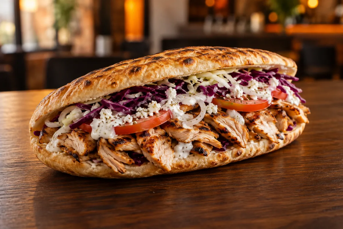 Drehspieß mit Käse – Hähnchen bei Aslans Berliner Döner in Nürtingen
