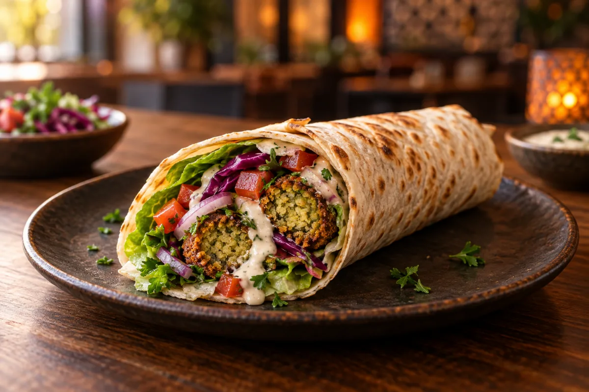 Falafel im Yufka bei Aslans Berliner Döner in Nürtingen