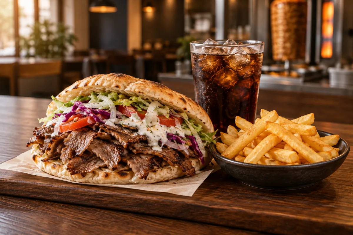 Menü 1 – Döner + Pommes + Softdrink bei Aslans Berliner Döner in Nürtingen