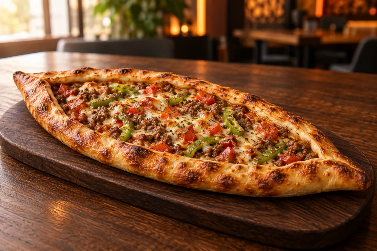 Pide mit Drehspieß bei Aslans Berliner Döner in Nürtingen