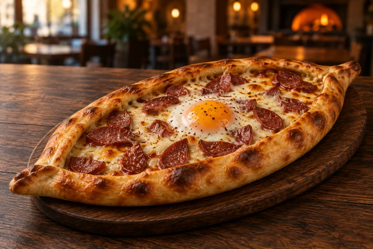 Pide mit Sucuk & Ei bei Aslans Berliner Döner in Nürtingen