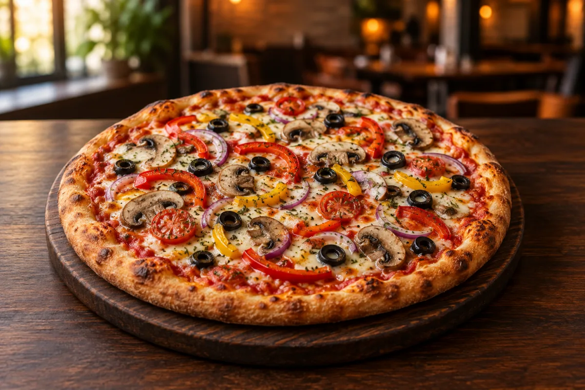 Pizza vegetarisch bei Aslans Berliner Döner in Nürtingen