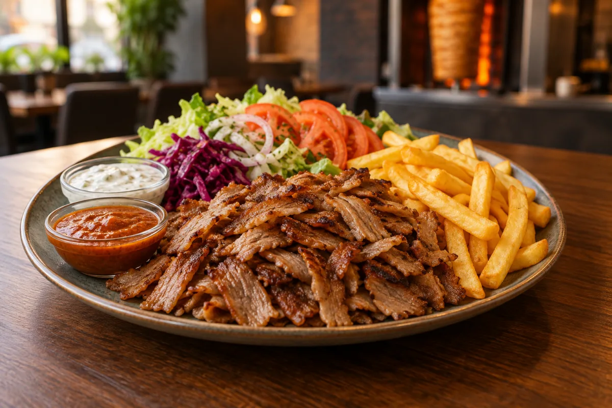 Spezi-Teller nach Berliner Art – Rind & Kalb bei Aslans Berliner Döner in Nürtingen