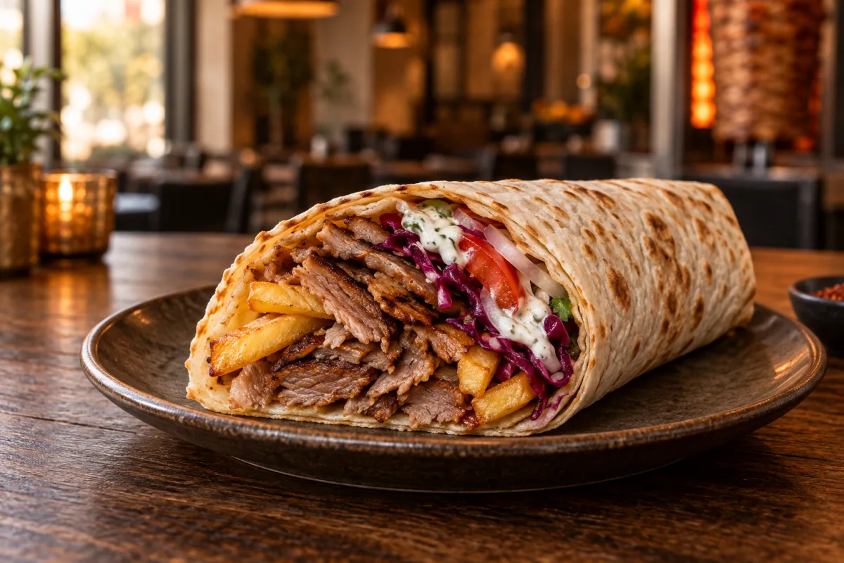 Yufka Spezial mit Pommes – Rind & Kalb bei Aslans Berliner Döner in Nürtingen